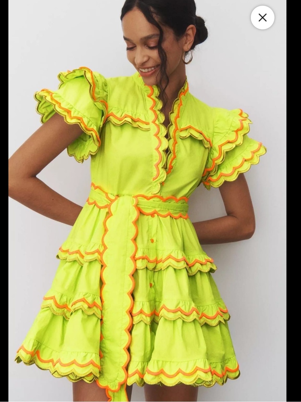 Celia B Dress . Lime Pink and gold . NEW with Tags ‼️ size XL - Picture 2 of 7